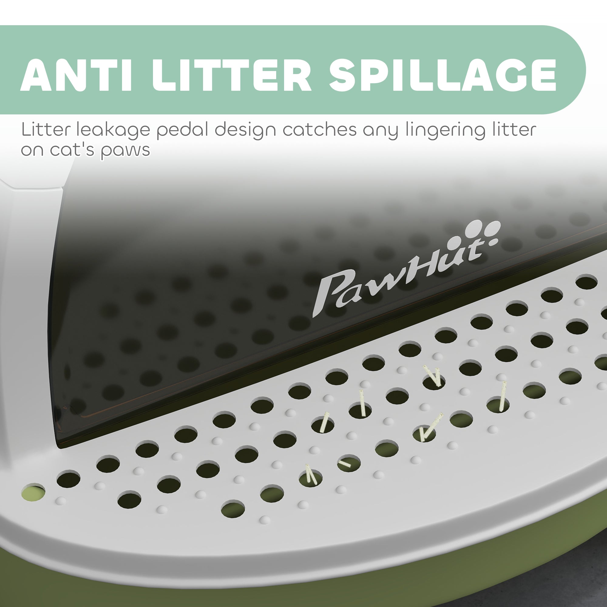Covered Cat Litter Box with Lid, Scoop, Deodorizing Bags for Odor