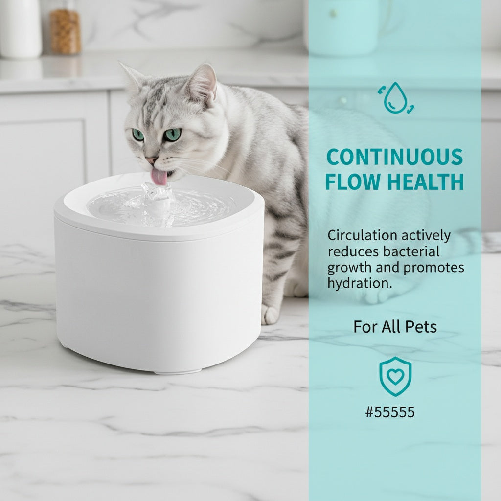 Ultra Quiet Anti-Dry Burn Pet Water Fountain, 3L Circulating Water