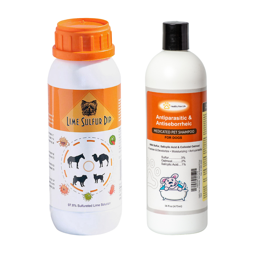Skin & Coat Care Combo - Lime Sulfur Dip  and Sulfur Dog Shampoo