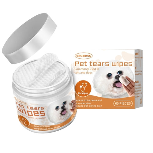 Yegbong Pet Wipes Clean, Dogs And Cats Tear Stains Eye Cleaning Wipe E