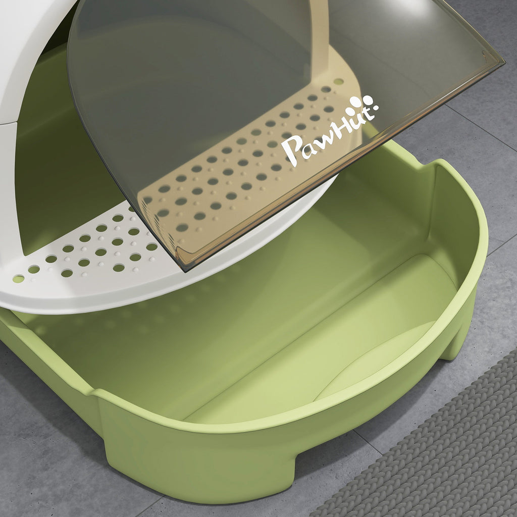 Covered Cat Litter Box with Lid, Scoop, Deodorizing Bags for Odor