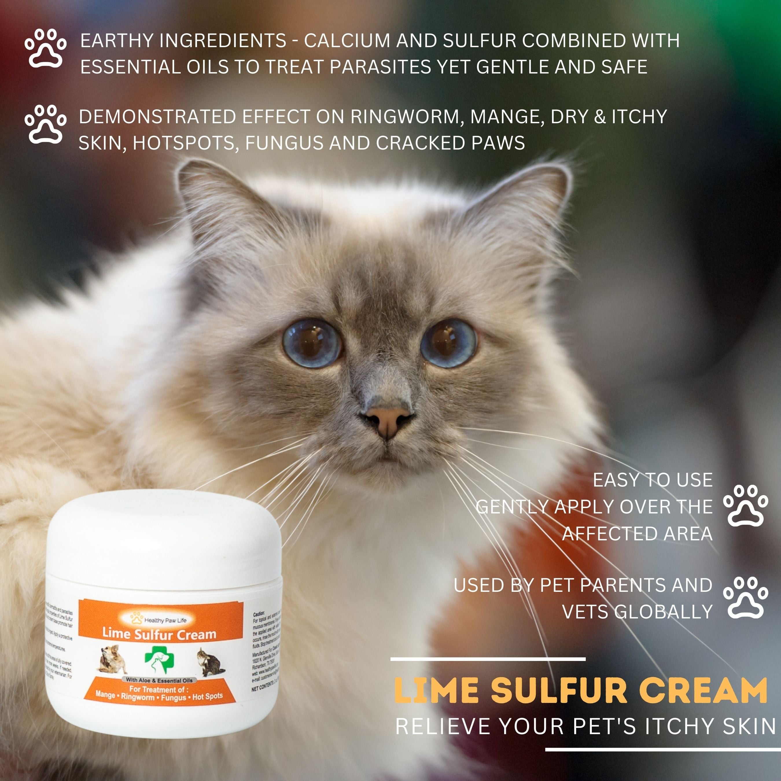 Healthy Paw Life's Lime Sulfur Pet Skin Cream and Spray - 2 Piece Set