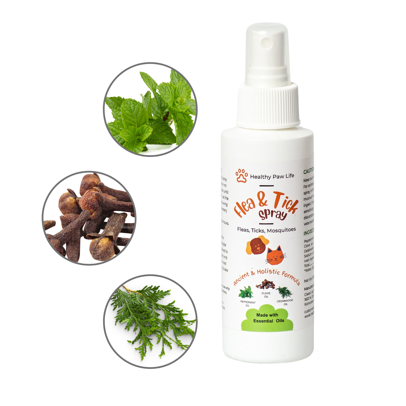 Flea, Tick & Mosquito Spray for  Pets, Home and Yard - Powered by Plant based Natural Essential Oils - Kills, Controls, Prevents Fleas, Ticks and Mosquitoes