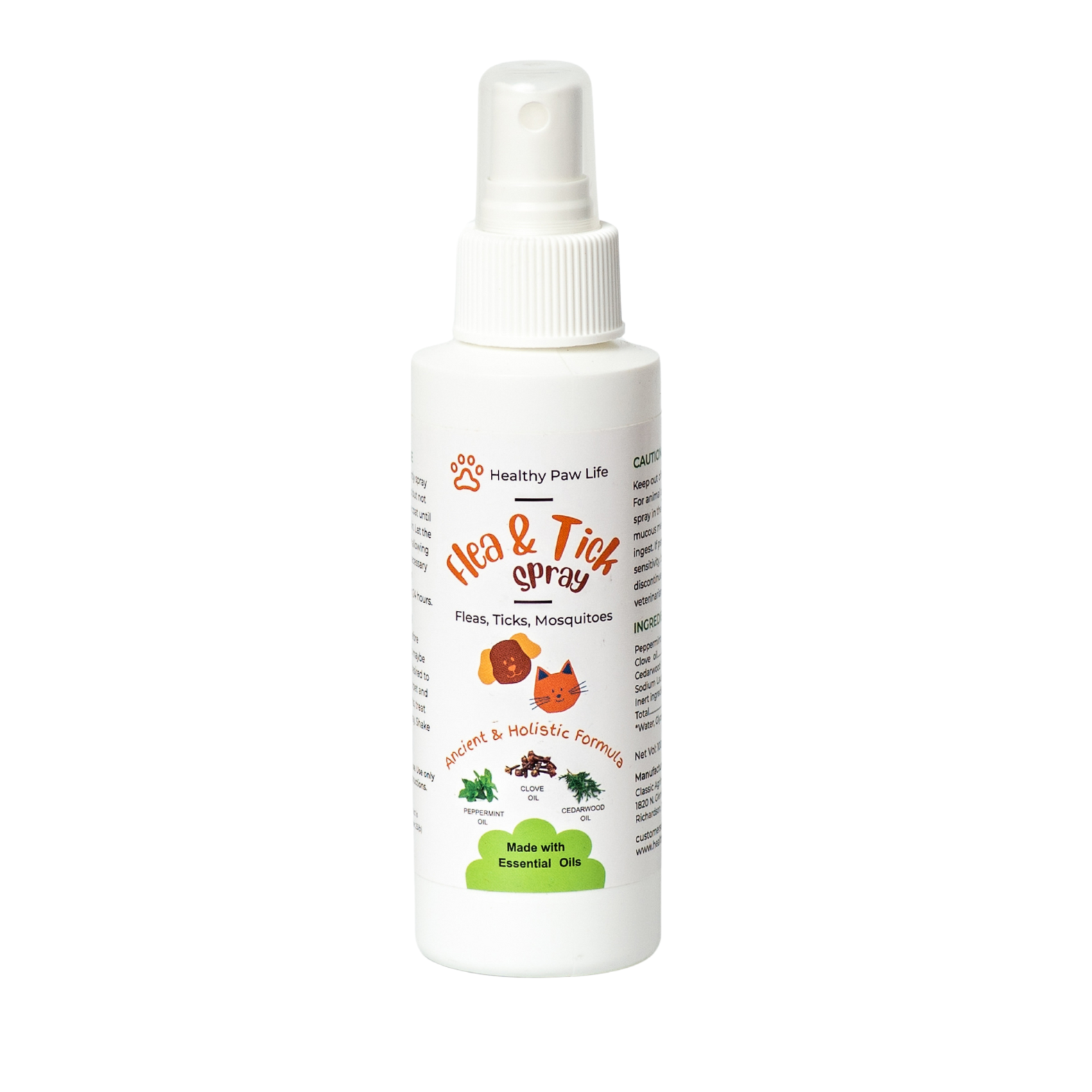 Flea, Tick & Mosquito Spray for  Pets, Home and Yard - Powered by Plant based Natural Essential Oils - Kills, Controls, Prevents Fleas, Ticks and Mosquitoes