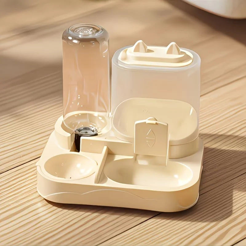 2-in-1 Large Pet Feeder & Water Dispenser, Dry Wet Separation, Durable