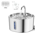 Stainless Steel Cat Water Fountain,2.2L,Pet Water Dispenser With