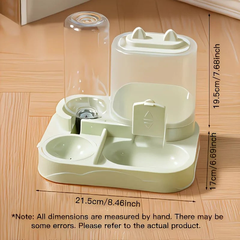 2-in-1 Large Pet Feeder & Water Dispenser, Dry Wet Separation, Durable