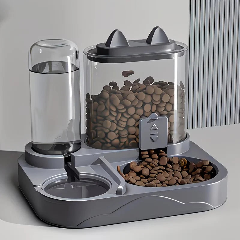 2-in-1 Large Pet Feeder & Water Dispenser, Dry Wet Separation, Durable