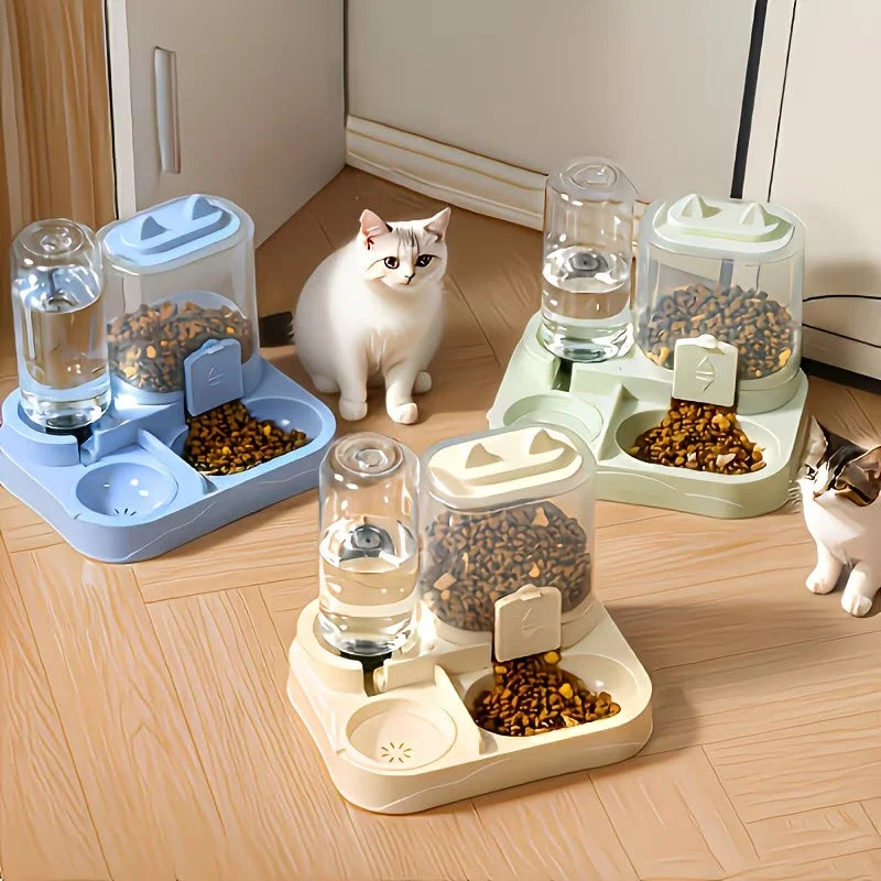 2-in-1 Large Pet Feeder & Water Dispenser, Dry Wet Separation, Durable