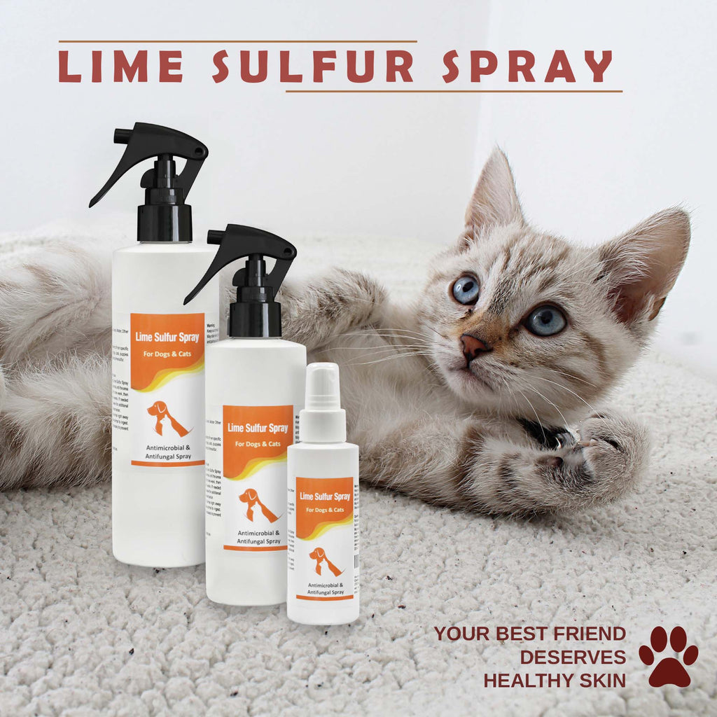 Healthy Paw Life Lime Sulfur Pet Shampoo  and Spray 8 oz each - 2 Piece Set